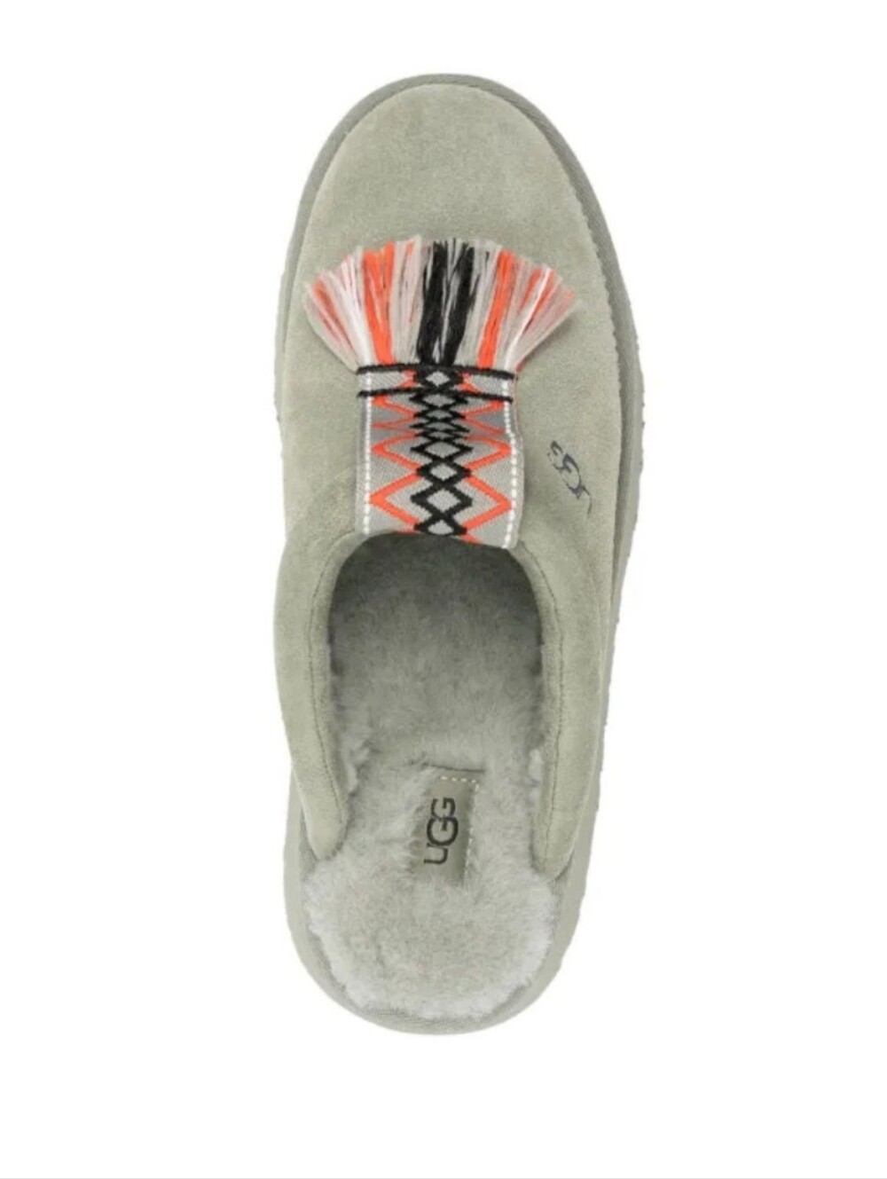 UGG Women's Sage Green Suede Platform Slippers Size 7 - Picture 3 of 11
